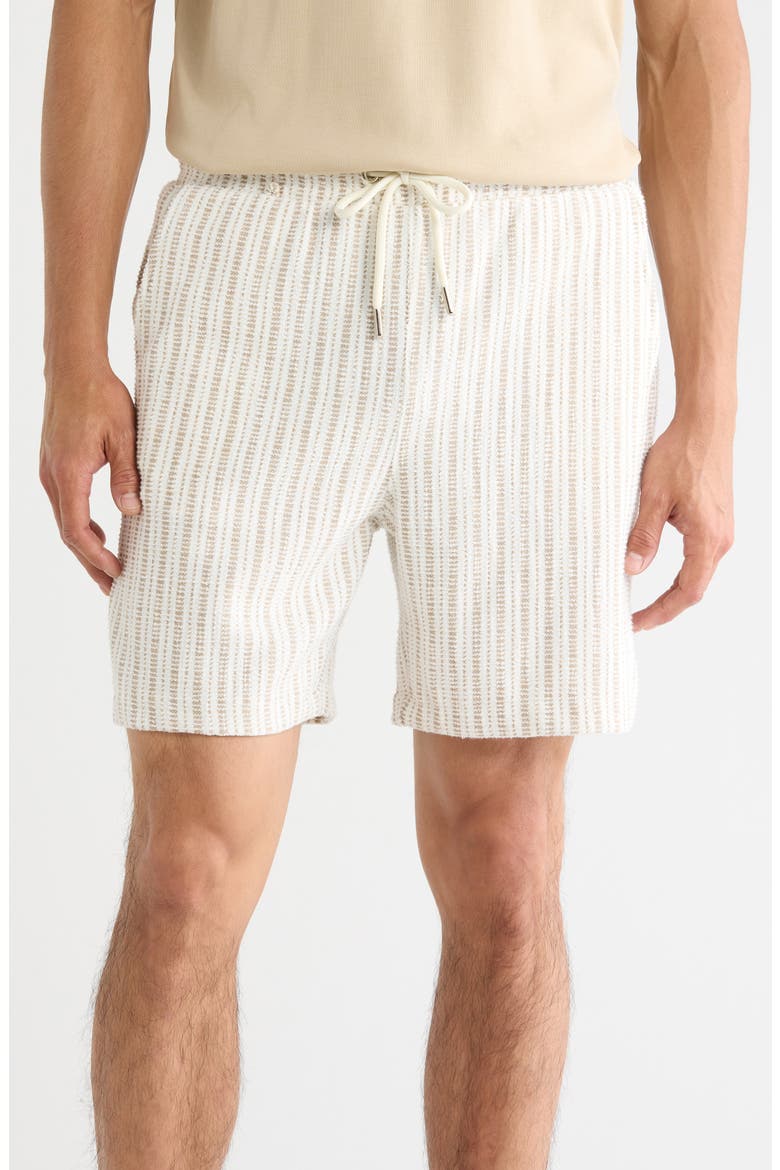 Textured Pull-On Shorts, Main, color, WHITE