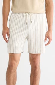 DENIM AND FLOWER Textured Pull-On Shorts