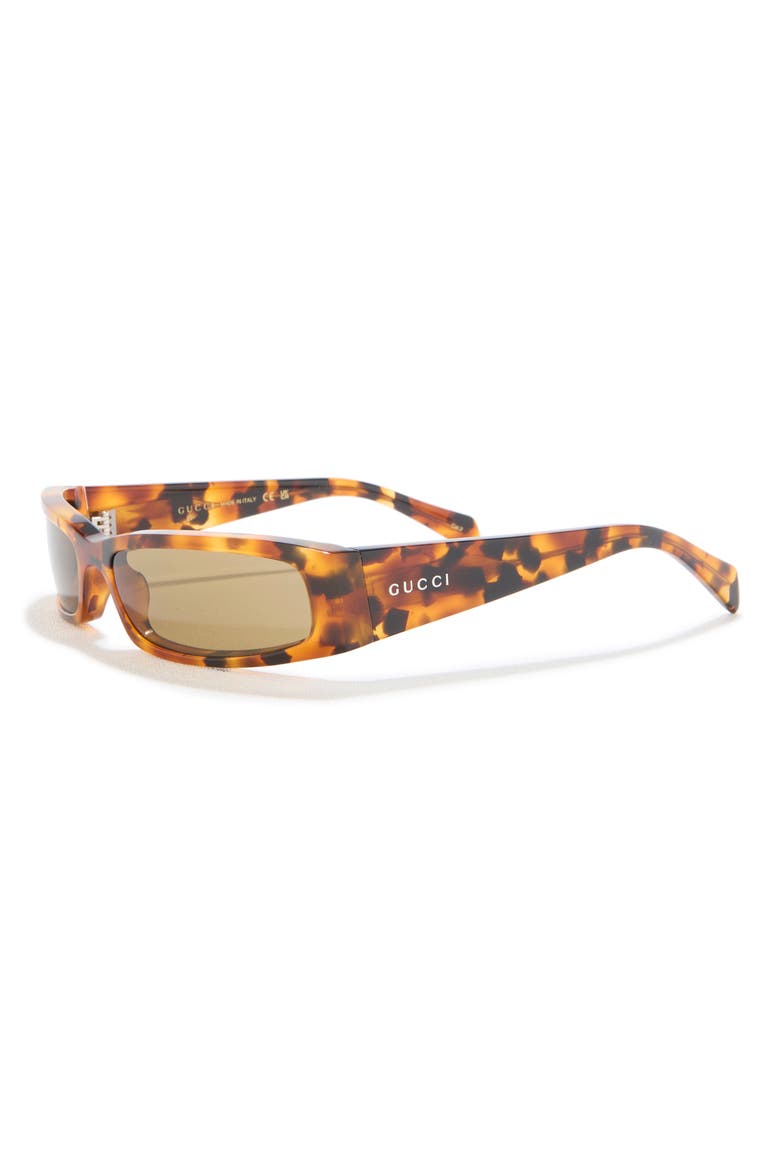 58mm Rectangular Sunglasses, Alternate, color, HAVANA HAVANA BROWN