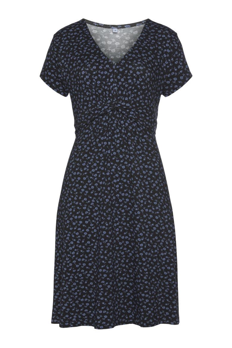 Short Sleeve Print Dress, Alternate, color, Blue Printed