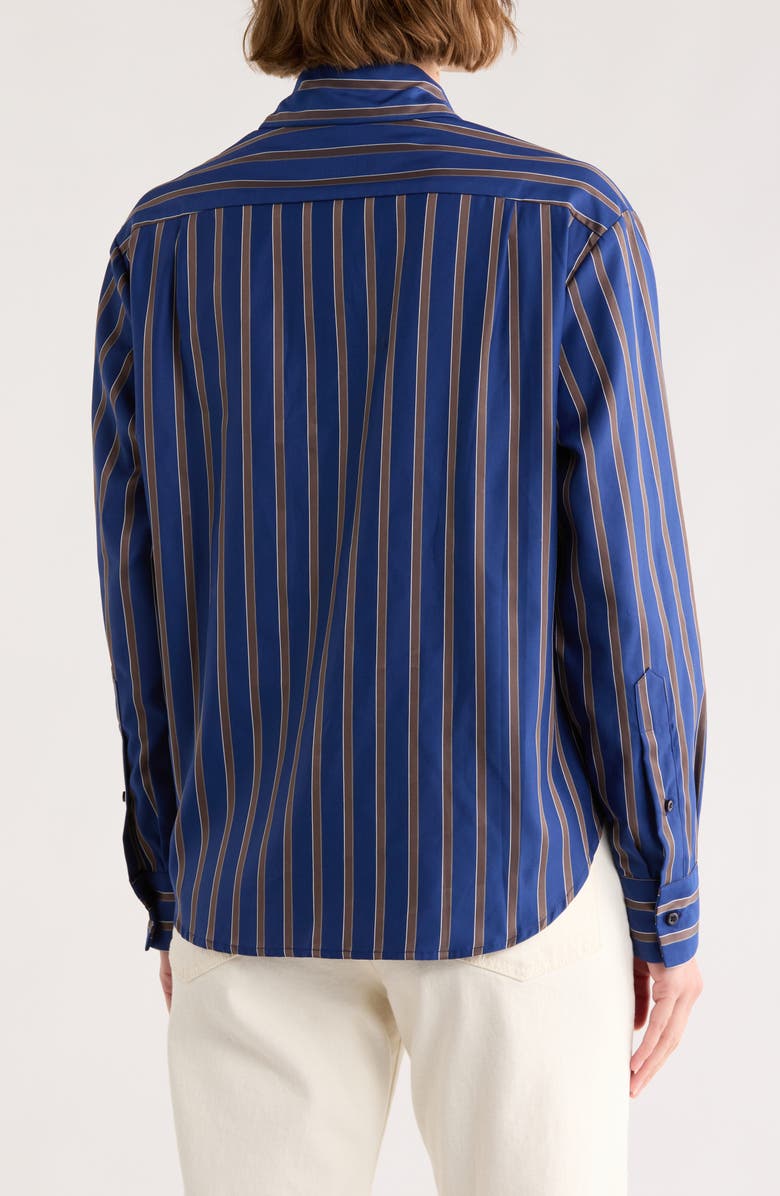 CISSA The Daily Cotton Button-Up Shirt, Alternate, color, Bowood Stripe