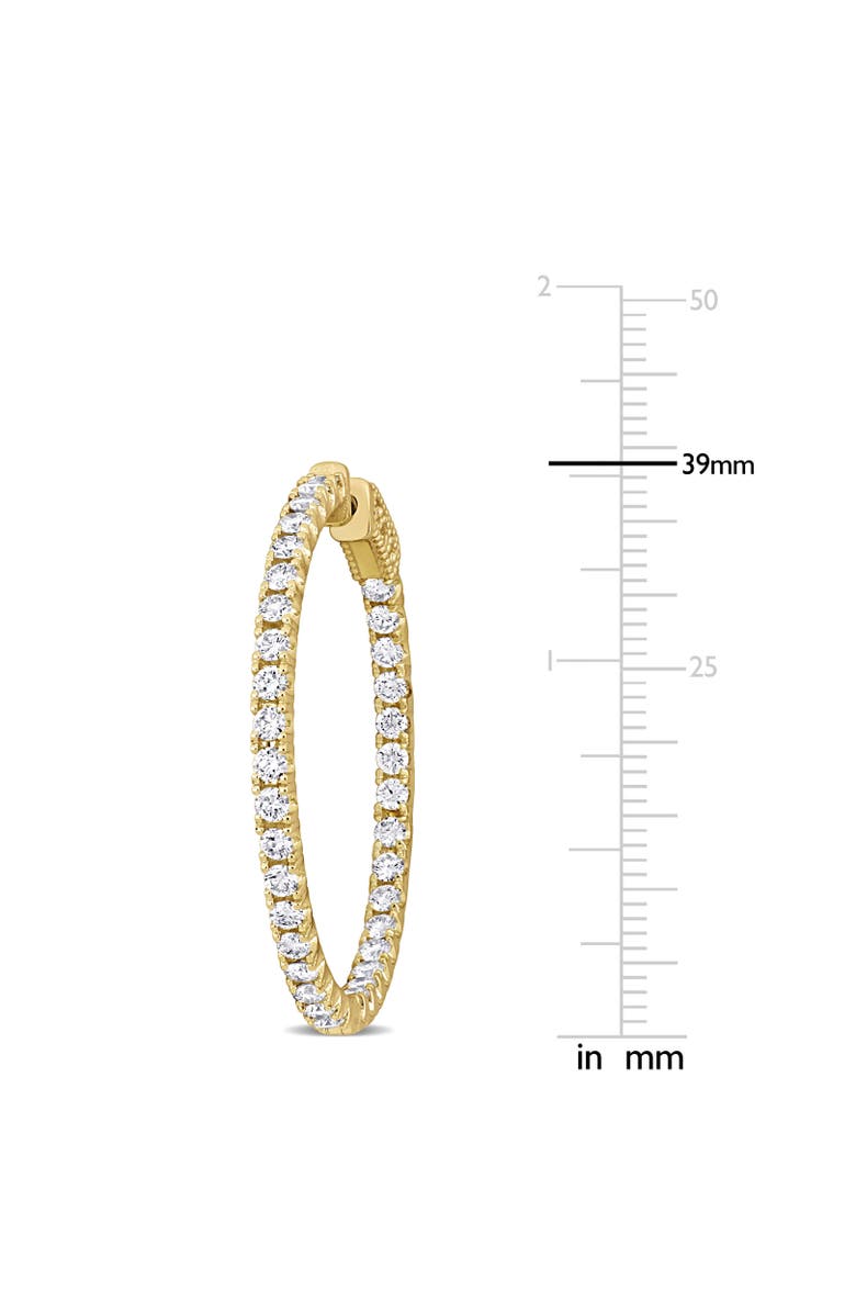 Julianna B. 4 CTW Diamond Hoop Earrings 14k Yellow Gold, Alternate, color, 14K Gold