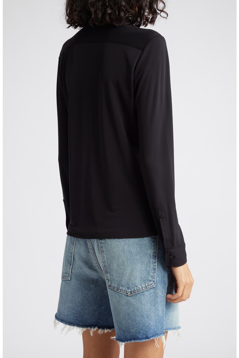 Aveline Pocket Button-Up Shirt, Alternate, color, BLACK