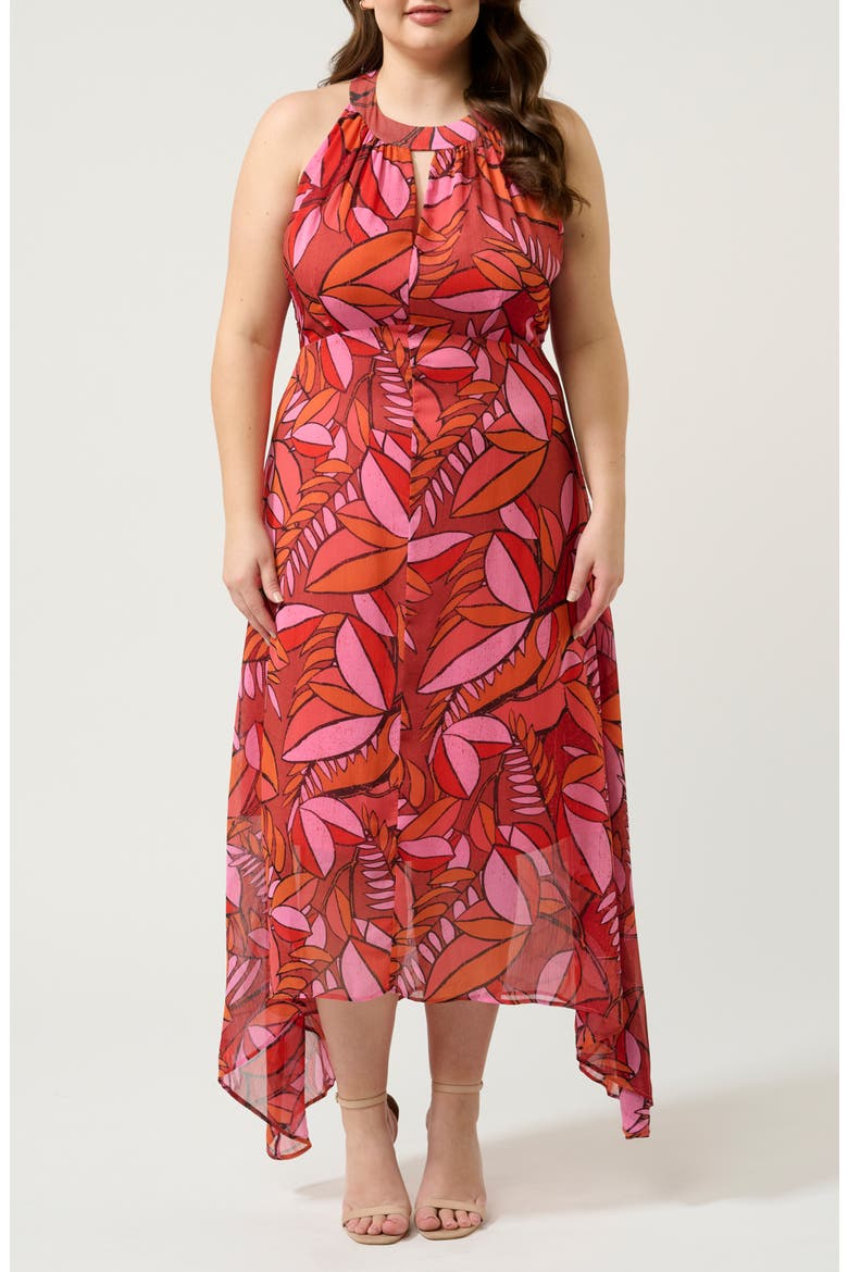 Aster Halter Dress, Main, color, PRINT