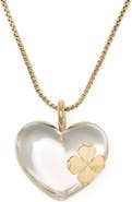Kate Spade New York Lucite Heart Pendant Necklace