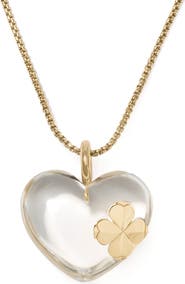 Kate Spade New York Lucite Heart Pendant Necklace
