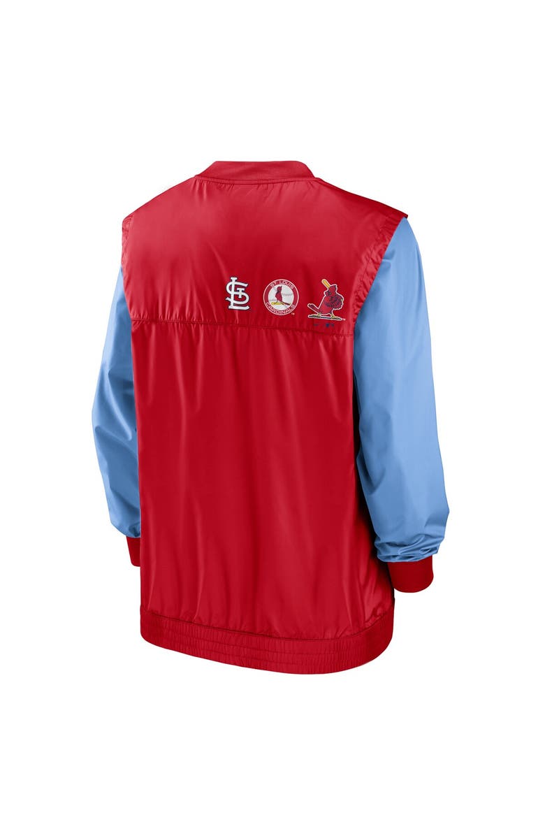 Nike Men's Nike White/Red St. Louis Cardinals Rewind Warmup V-Neck Pullover Jacket, Alternate, color, 