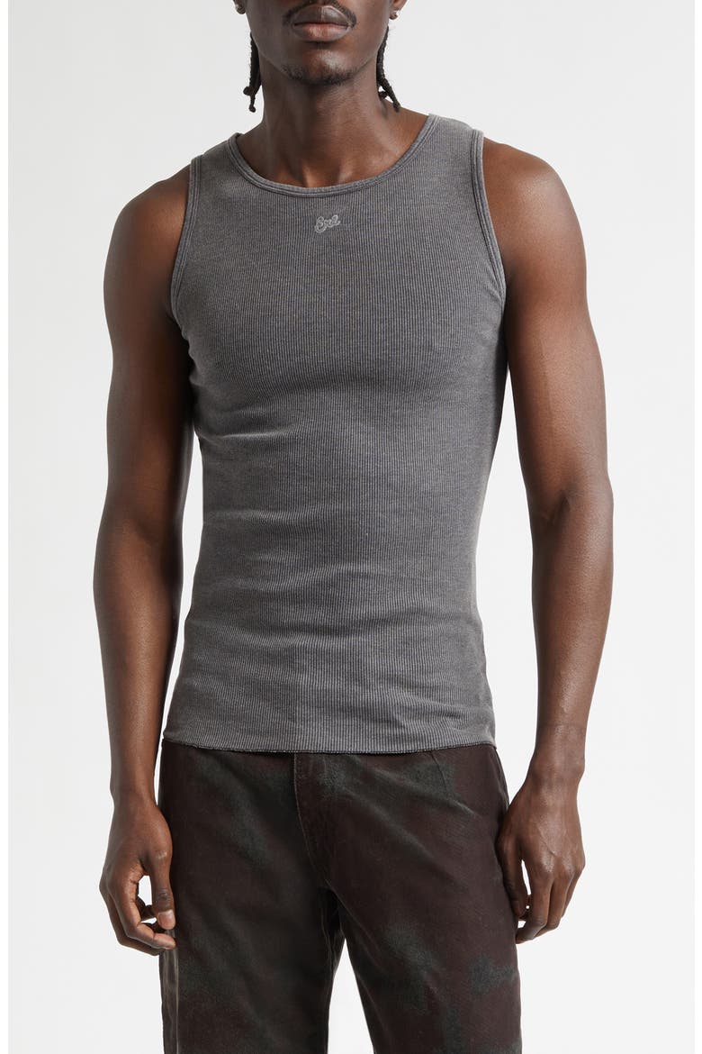 Faded Rib Tank, Main, color, FADED BLACK