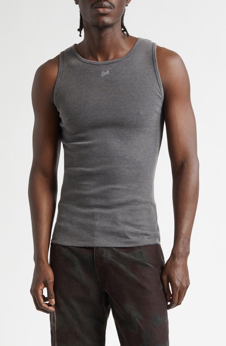 ERL Faded Rib Tank, Main, color, Faded Black