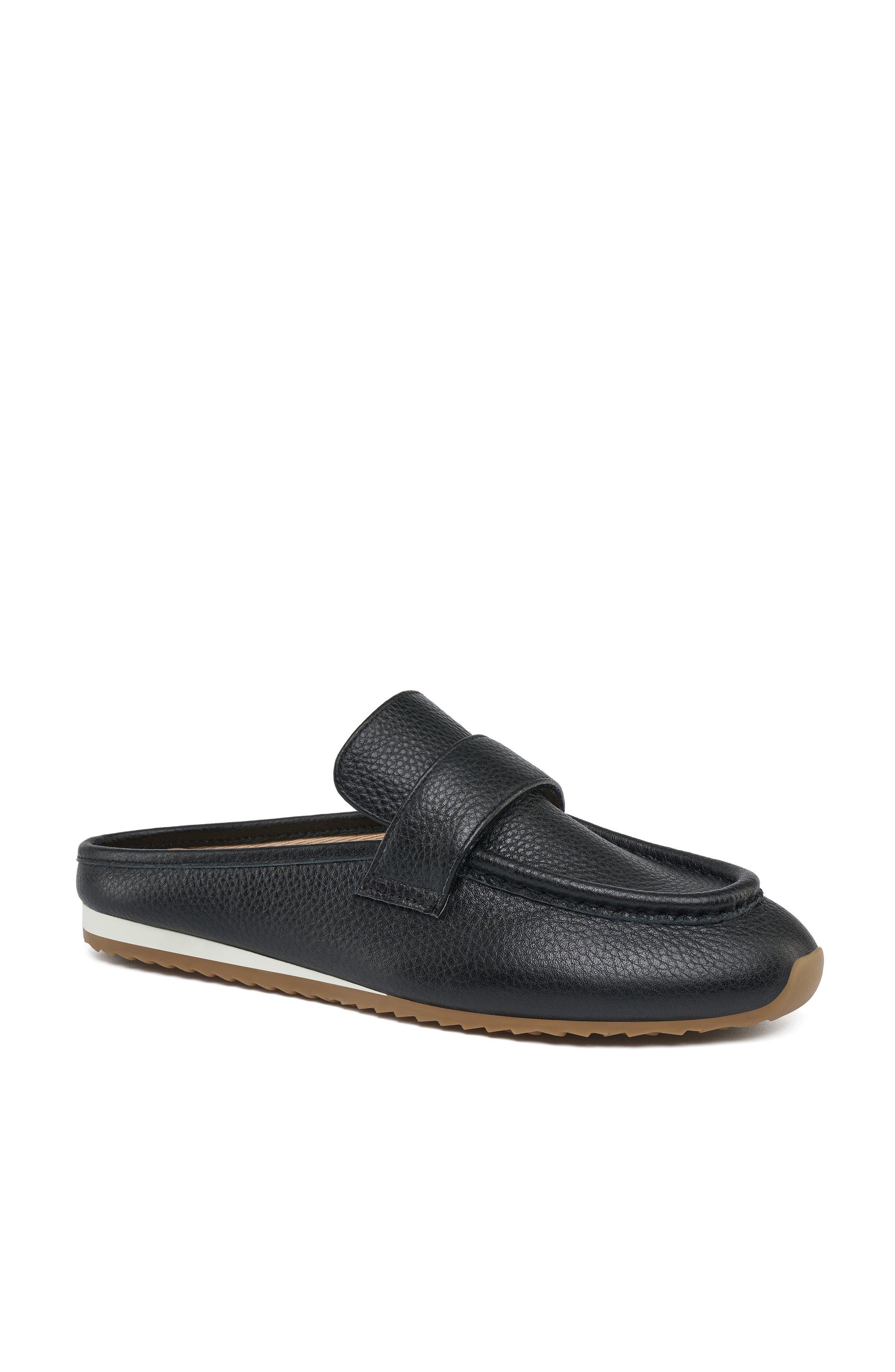 JSlides Paula Leather Mule, Main, color, Black