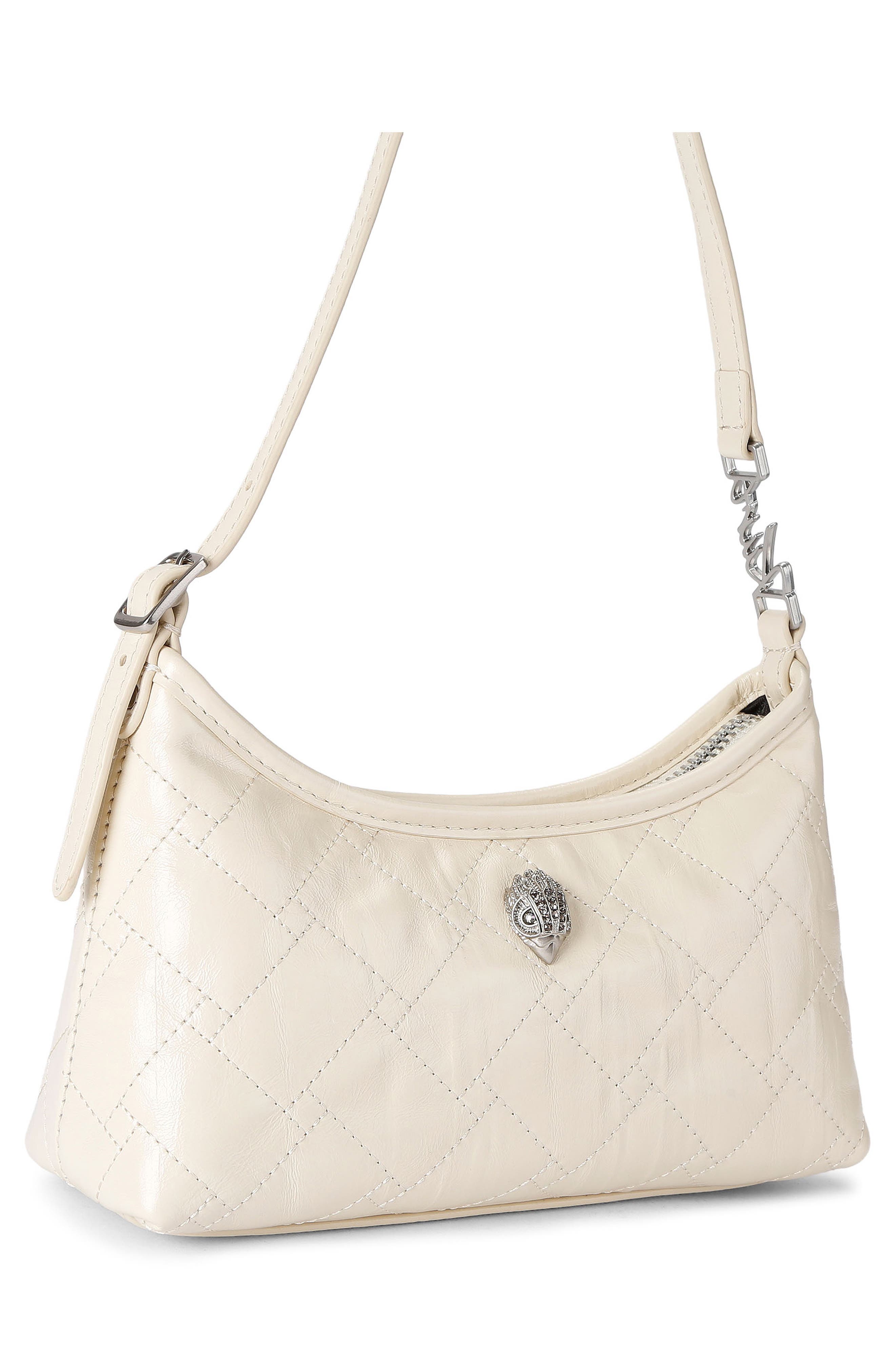 Kurt Sling Quilted Leather Shoulder Bag, Alternate, color, BONE