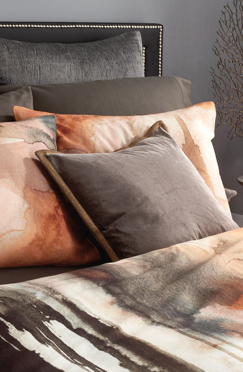 Michael Aram Metallic Trim Velveteen Accent Pillow, Alternate, color, 