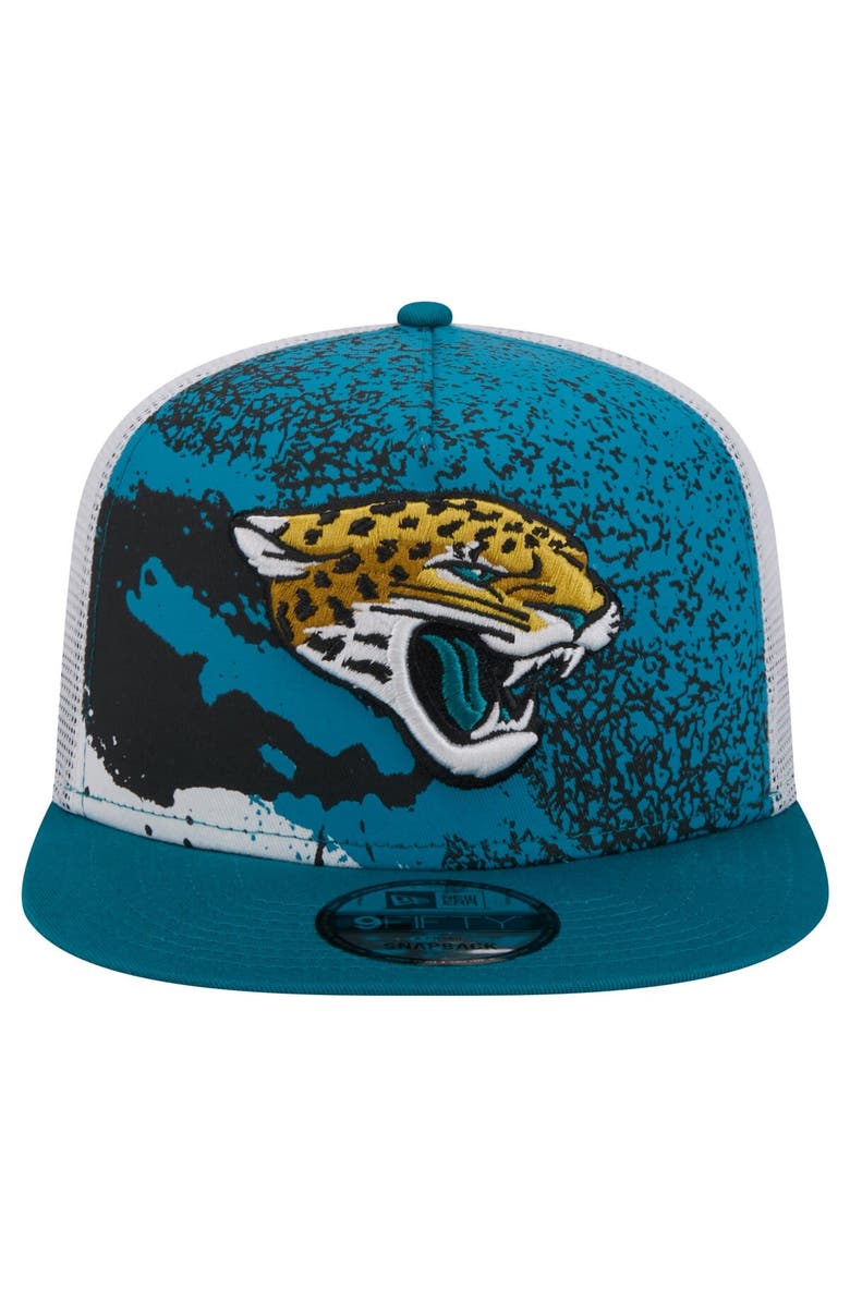 New Era Men's New Era Teal Jacksonville Jaguars Court Sport 9FIFTY Snapback Hat, Alternate, color, Teal