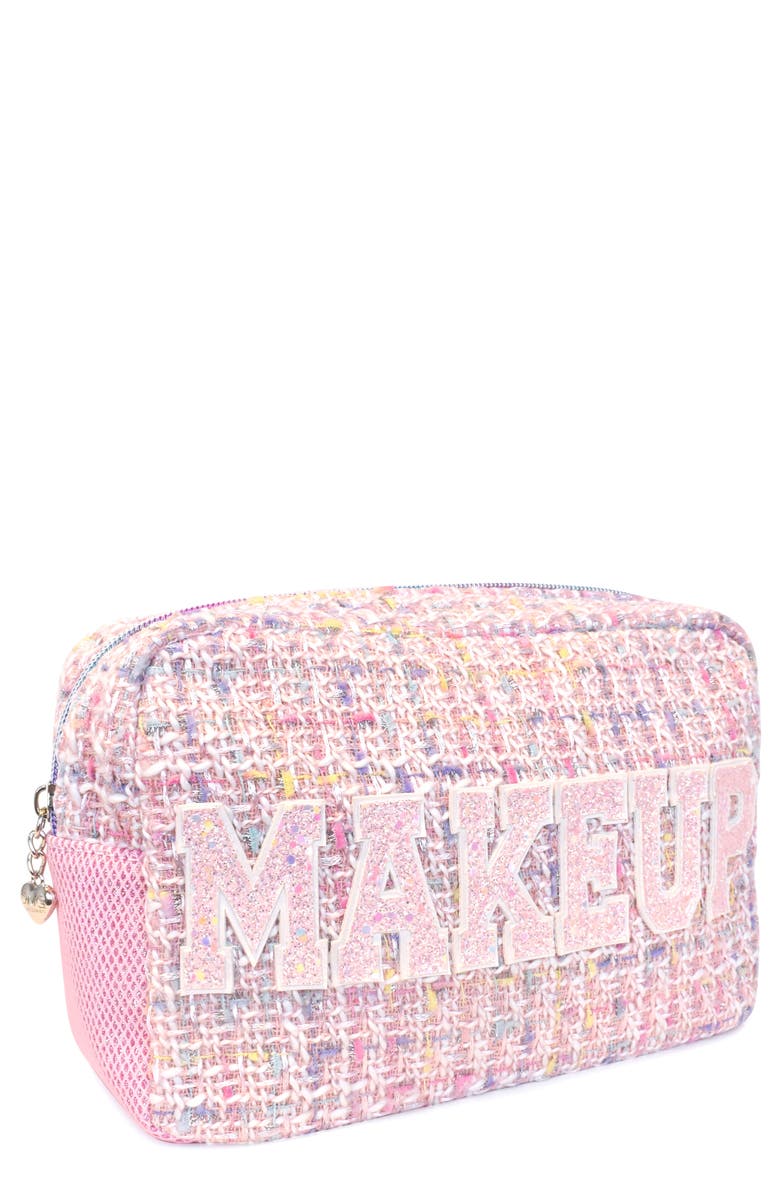 OMG Accessories Kids' Tweed Makeup Pouch, Alternate, color, 