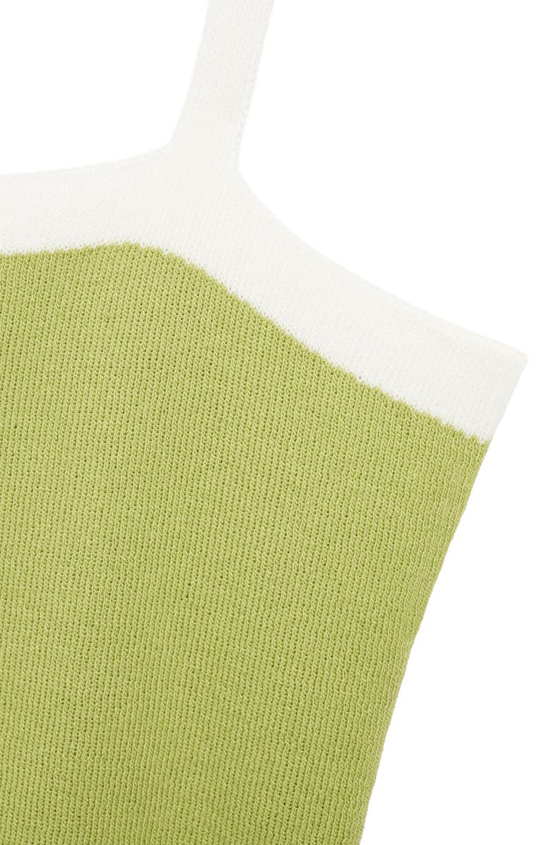 MANGO Crossed Back Sweater Tank, Alternate, color, Pastel Green