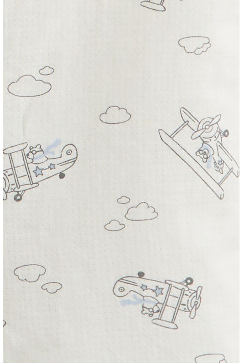 Cotton Bodysuit & Shortalls Set, Alternate, color, BLUE SKYWAY FLYER BEARS