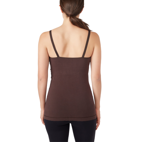 Modern Eternity Maternity Modern Eternity Hannah Yoga Nursing Tank In Brown