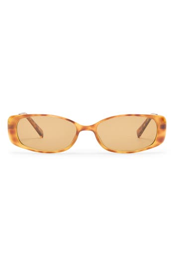 Le Specs Lil' Starlight 54mm Rectangular Sunglasses In Brown
