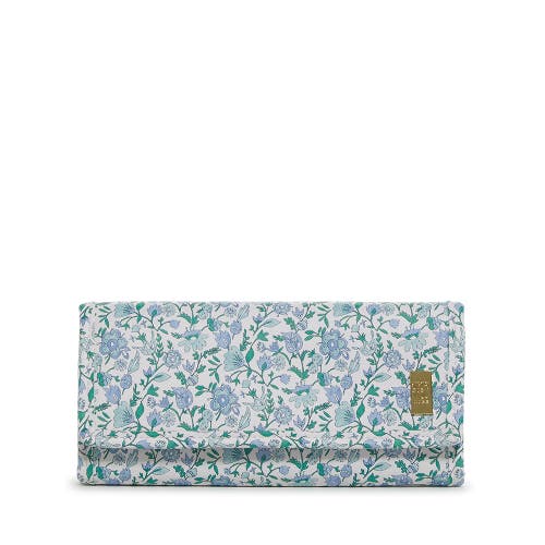 Trvl Design Hamptons Floral Jewelry Wallet In Blue
