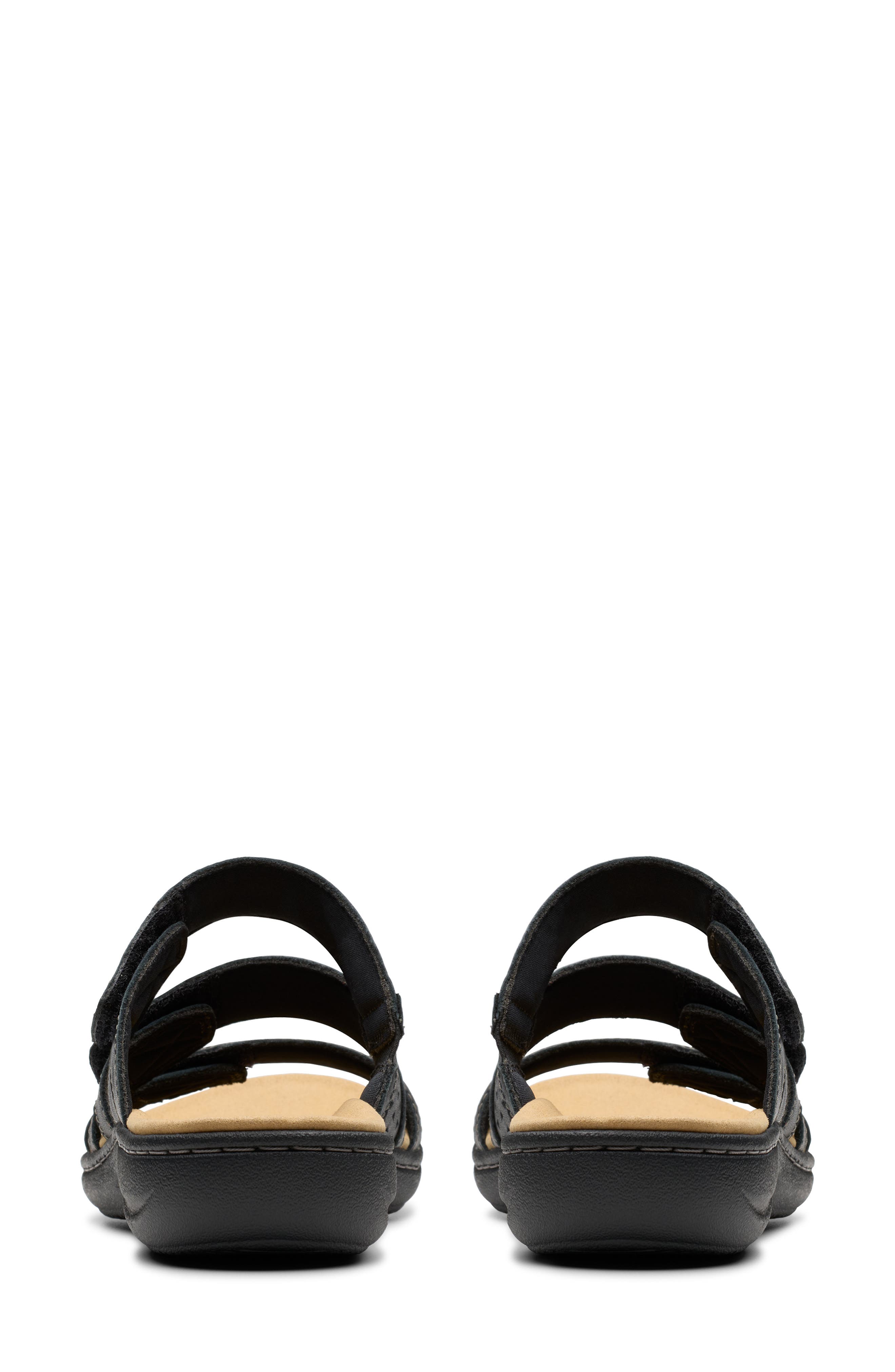 Clarks<sup>®</sup> Laurieann Dove Slide Sandal, Alternate, color, Black Leather
