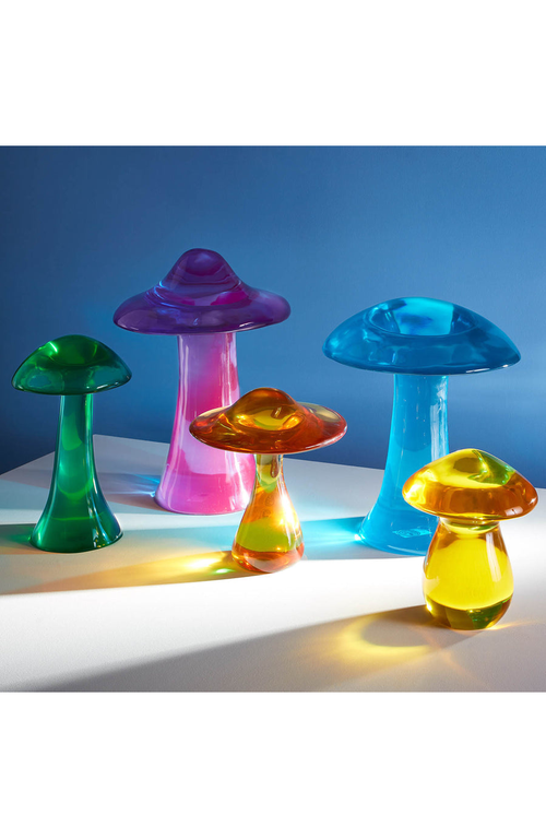 Jonathan Adler Orange Acrylic Mushroom Objet In Orange