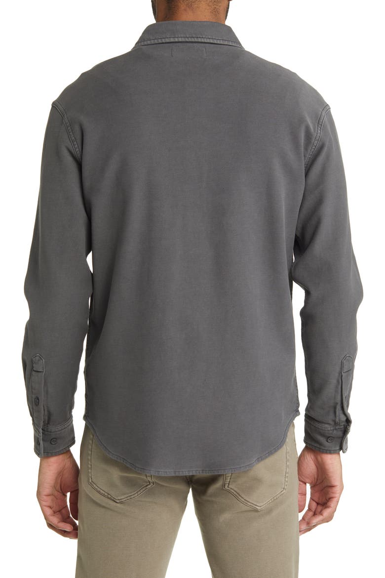 Tailored Terry Shirt Jacket, Alternate, color, STEEL