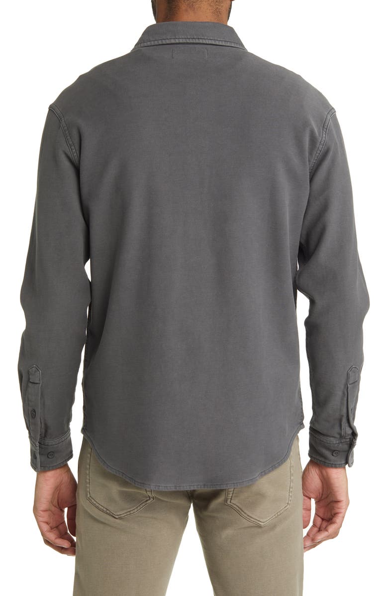 The Normal Brand Tailored Terry Shirt Jacket, Alternate, color, Steel