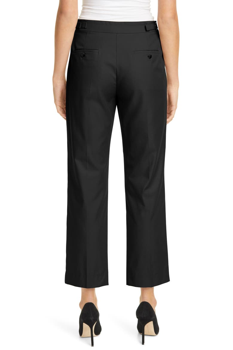 Lucas Straight Leg Gabardine Ankle Pants, Alternate, color, BLACK