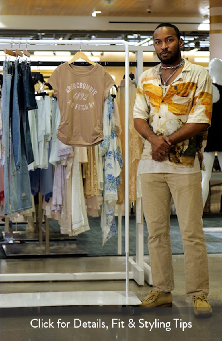 Kids' Ruched Cotton Blend Graphic T-Shirt, sales video thumbnail