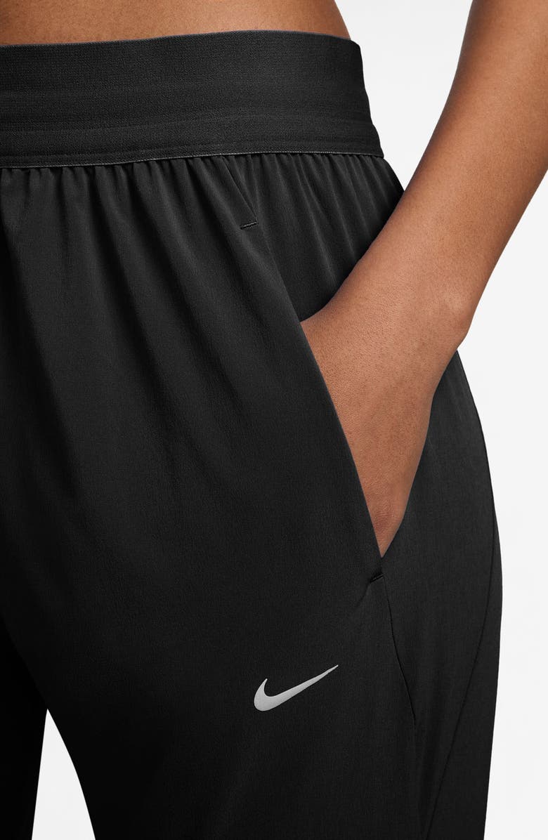 Nike Swift Dri-FIT Mid Rise Running Pants, Alternate, color, Black/ Reflective Silver