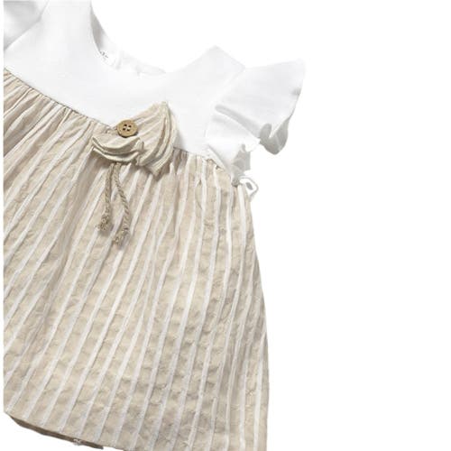 Mayoral Dress With Bloomers In Beige