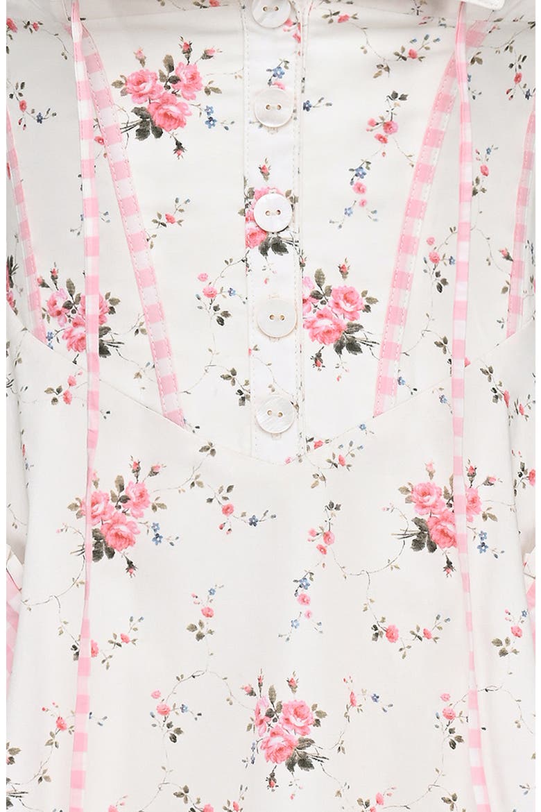 Marianella Floral Fit & Flare Cocktail Minidress, Alternate, color, ROSE CREAM