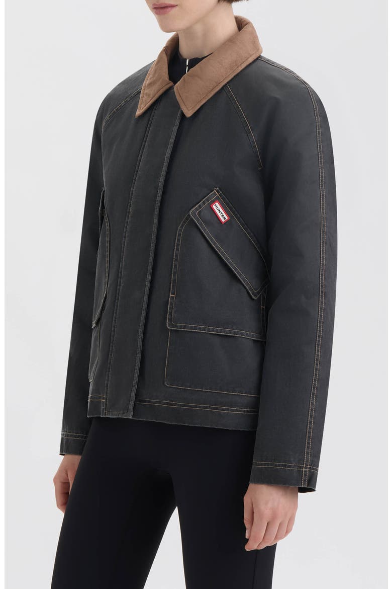 Bex Washed Wax Hunting Jacket, Alternate, color, BLACK