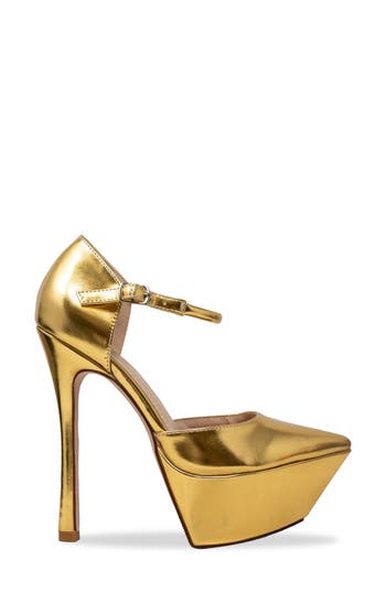 CHASE & CHLOE CHASE AND CHLOE POINTY TOE D'ORSAY PLATFORM PUMP 