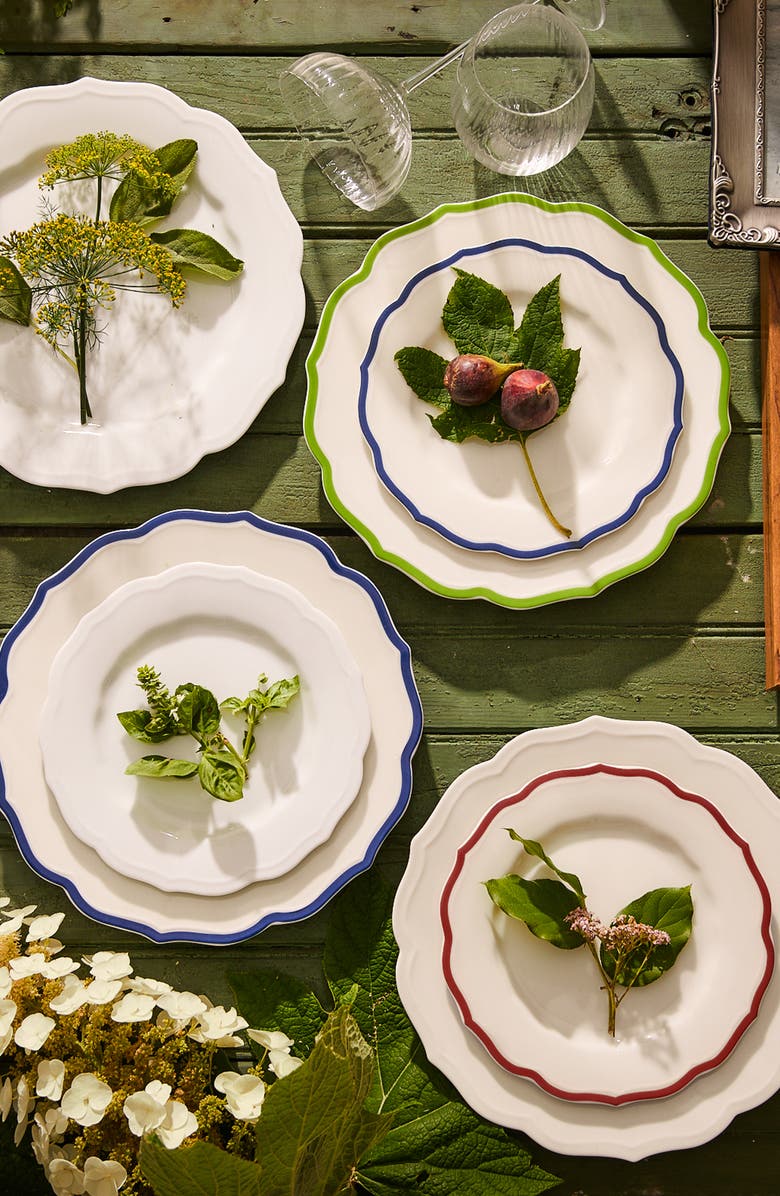 Caskata Stella Verde Scalloped Dinner Plate - Porcelain - Set 4, Alternate, color, Green