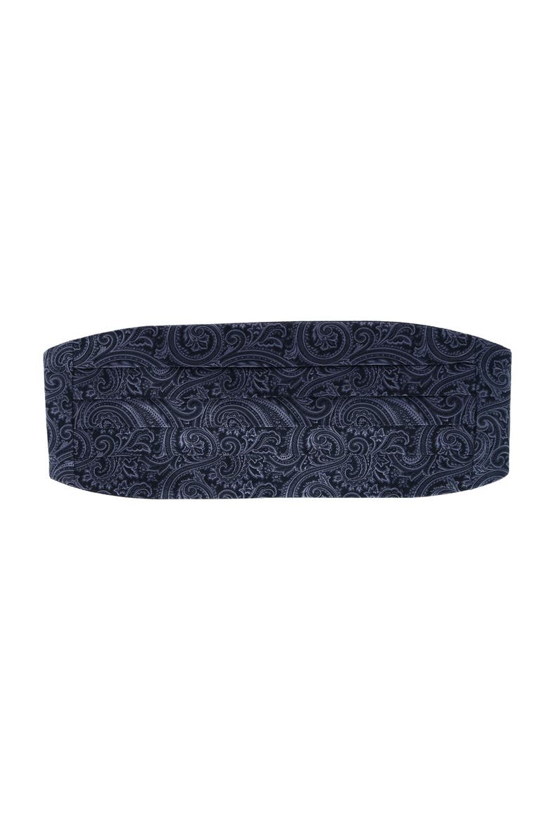Sobee Paisley Cummerbund and Bow Tie Set, Alternate, color, Black