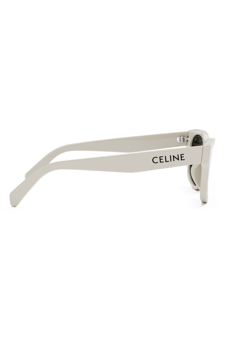 CELINE Monochroms 55mm Square Sunglasses, Alternate, color, Ivory / Smoke
