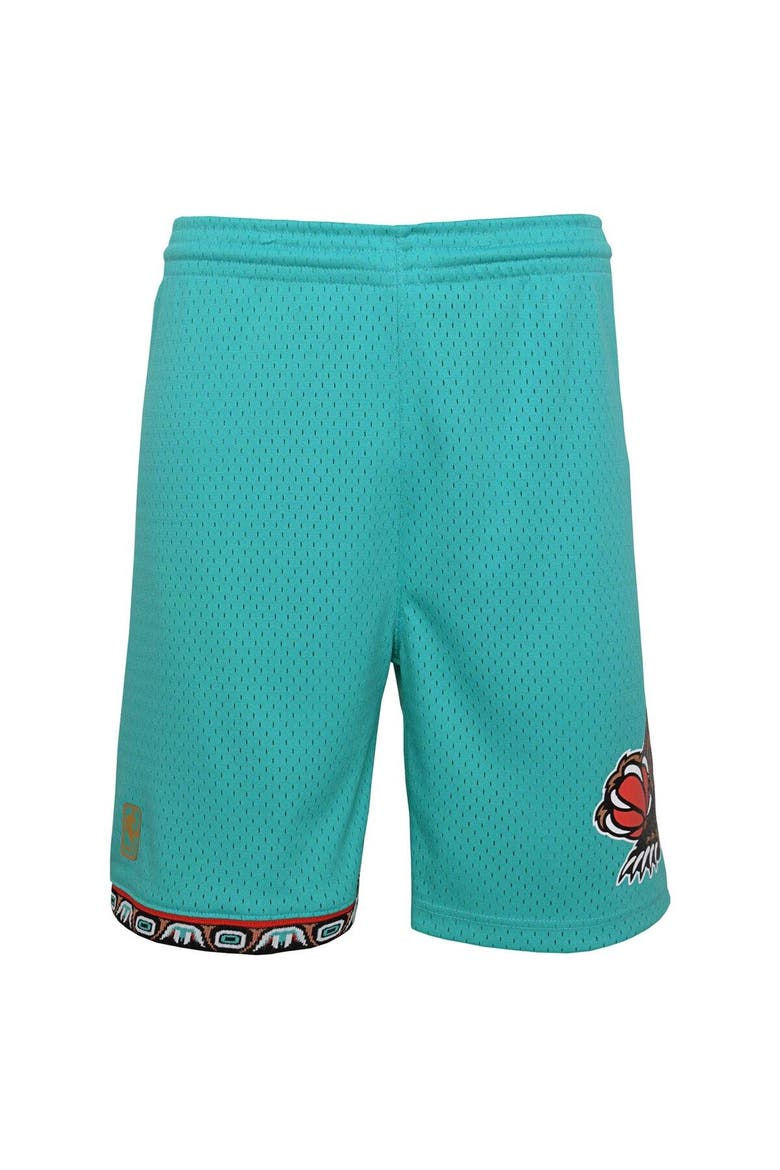 Youth Mitchell & Ness Turquoise Vancouver Grizzlies Hardwood Classics Swingman Shorts, Alternate, color, Turquoise