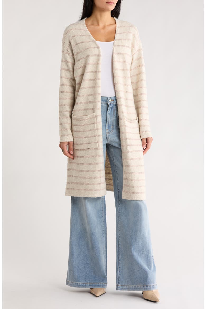 Freya Longline Cardigan, Main, color, OATMEAL HEATHER/ TAPIOCA