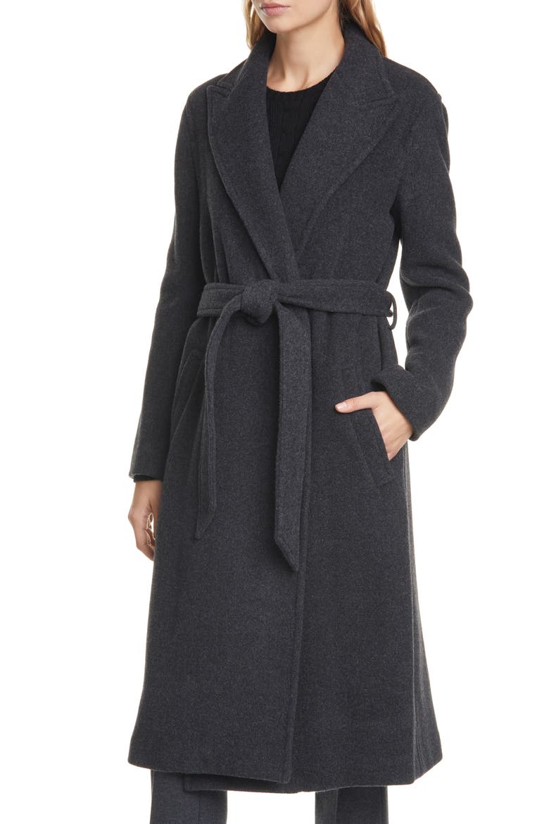 Emille Wool Blend Coat, Alternate, color, DEEP GREY