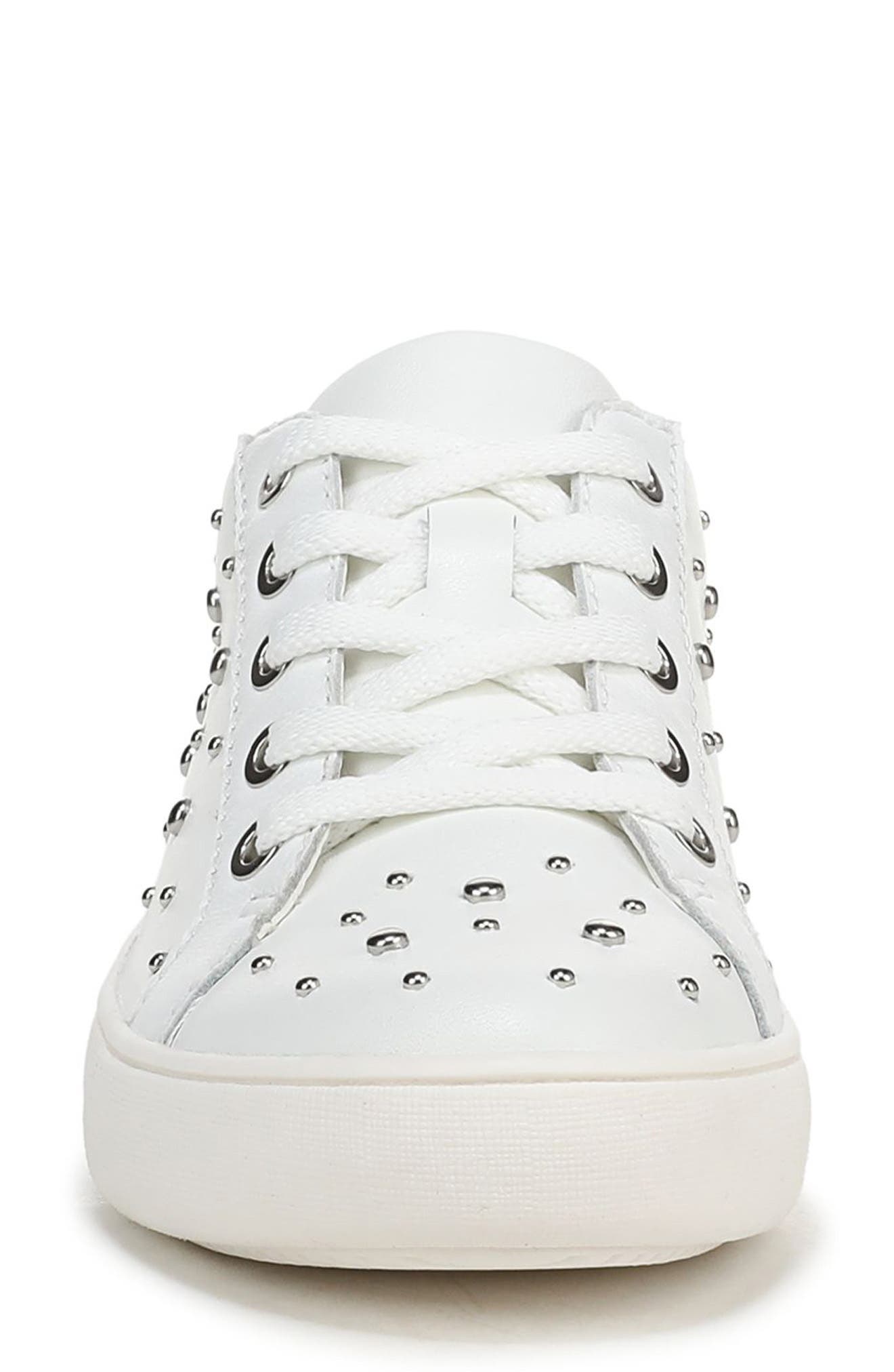 Naturalizer Morrison Stud Sneaker, Alternate, color, White Leather