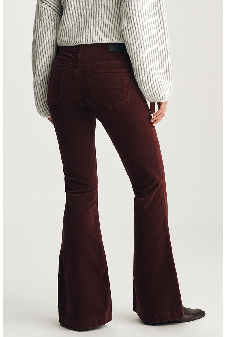 Sydney High Rise Flare Velvet Pants, Alternate, color, BURGUNDY VELVET