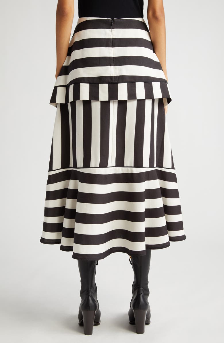 FARM Rio Mixed Stripe A-Line Midi Skirt, Alternate, color,