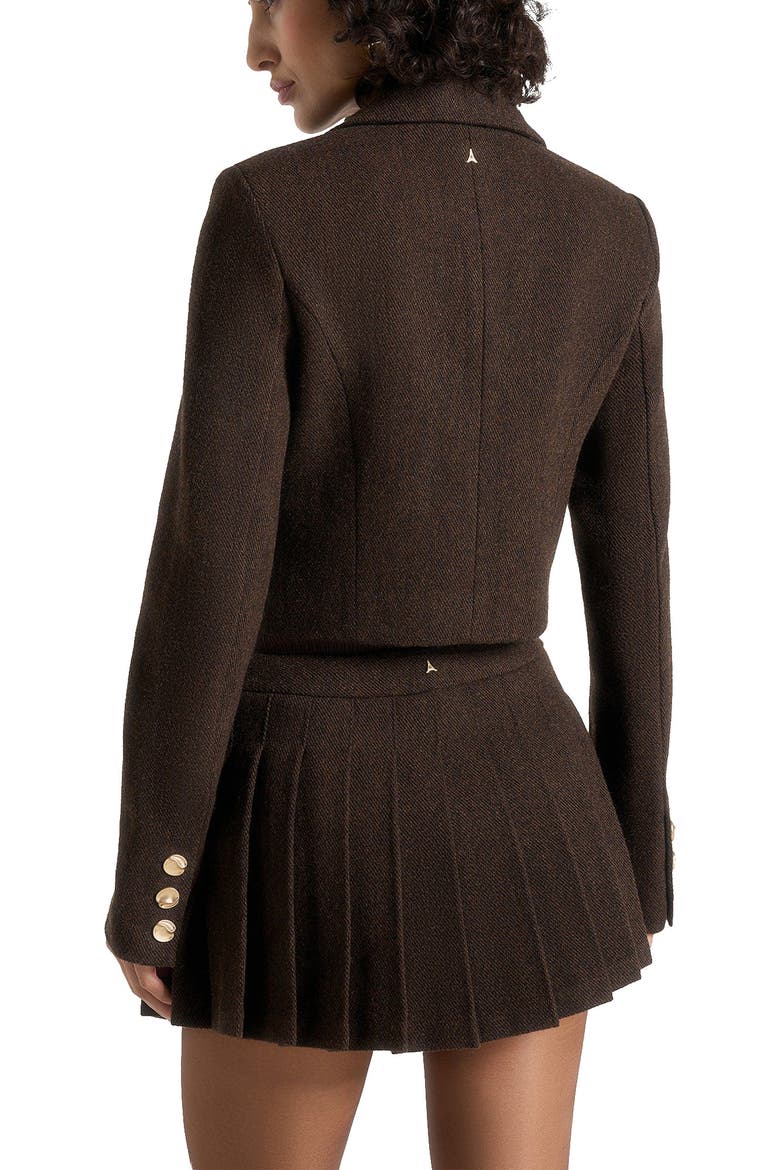 Daphina Tailored Wool Jacket, Alternate, color, Brown