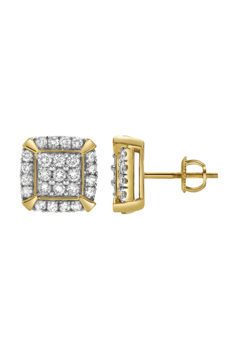 LuvMyJewelry Cuffs 14K Yellow Gold Diamond Stud Earrings - 0.96ct., Alternate, color, 14K Yellow Gold