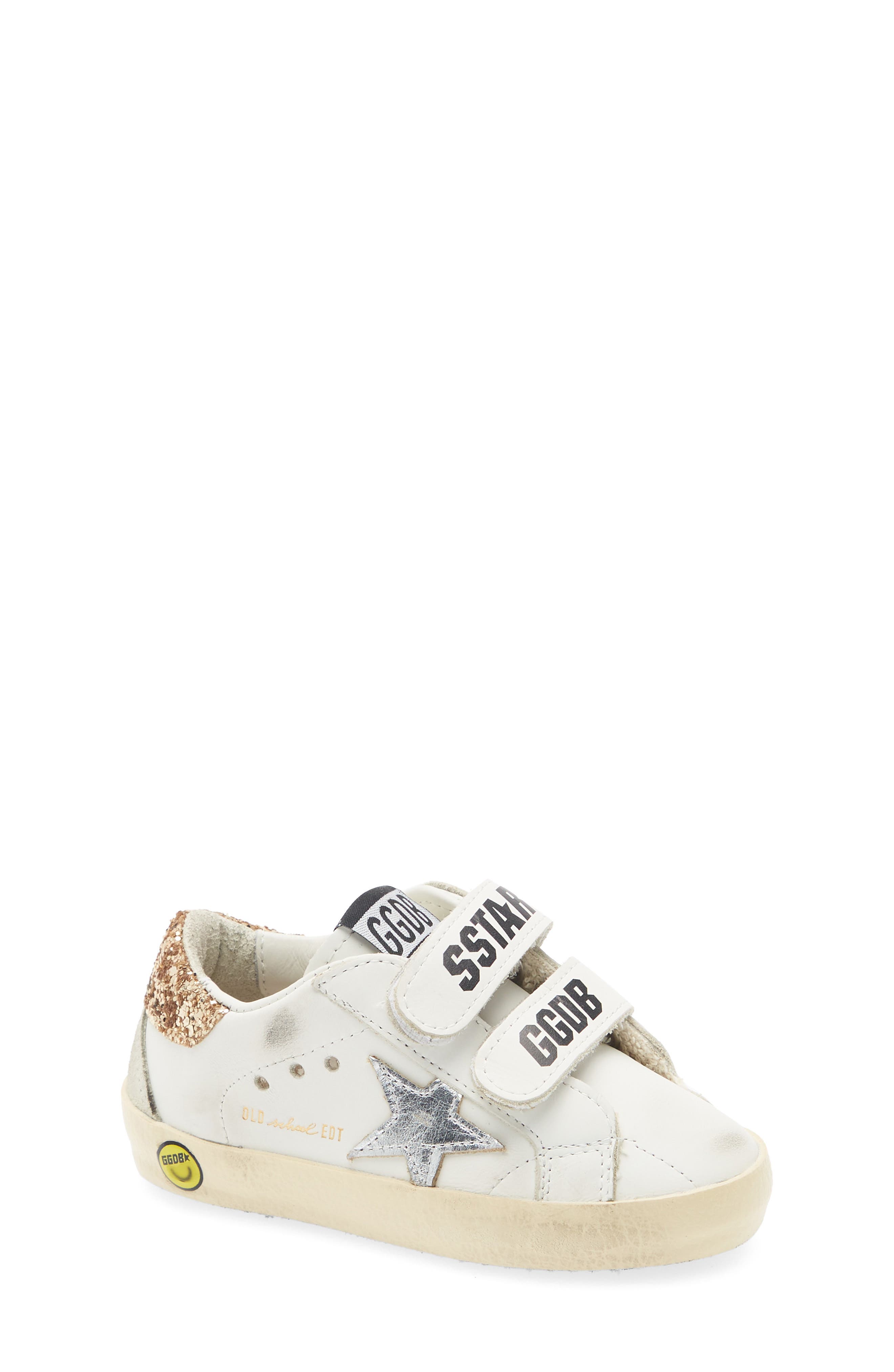Kids' Old School Sneaker, Main, color, WHITE/ SILVER/ LIGHT GOLD/ ICE