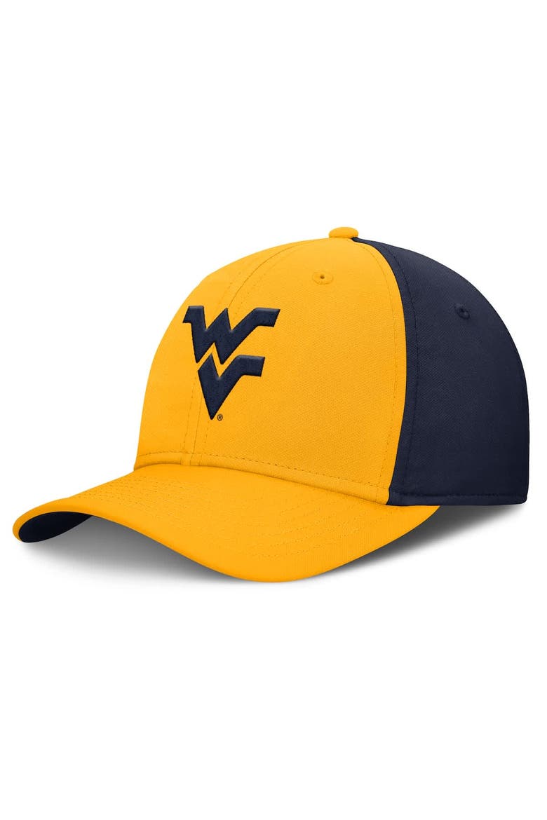 Men's Nike Gold/Navy West Virginia Mountaineers 2025 Sideline Rise Local Performance Flex Hat, Alternate, color, Gold