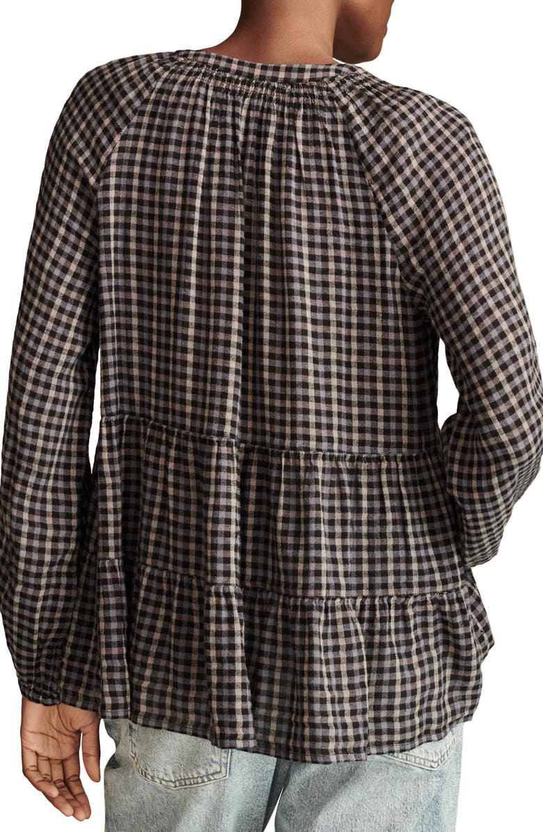 Lucky Brand Tiered Babydoll Top, Alternate, color, 