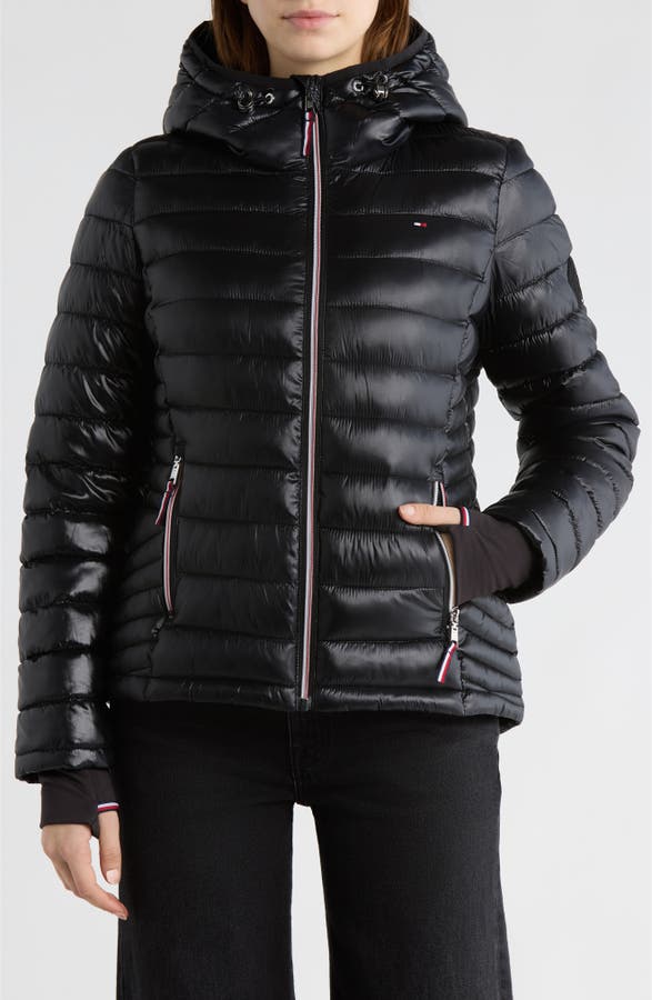 Chaqueta Puffer Plegable con Capucha