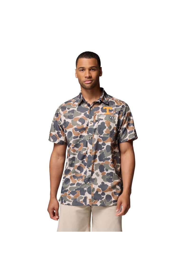 Men's Columbia Camo Tennessee Volunteers Super Slack Tide Omni-Wick Button-Up Shirt, Main, color, Camo